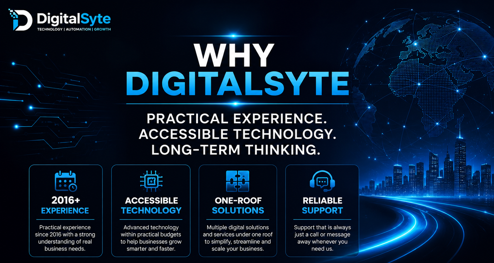 Why DigitalSyte – practical experience, accessible technology, one-roof solutions and reliable support